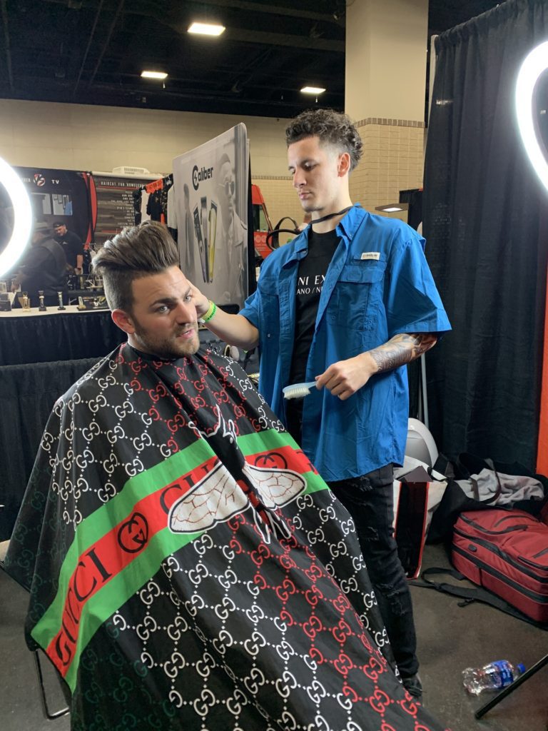 Man getting a haircut